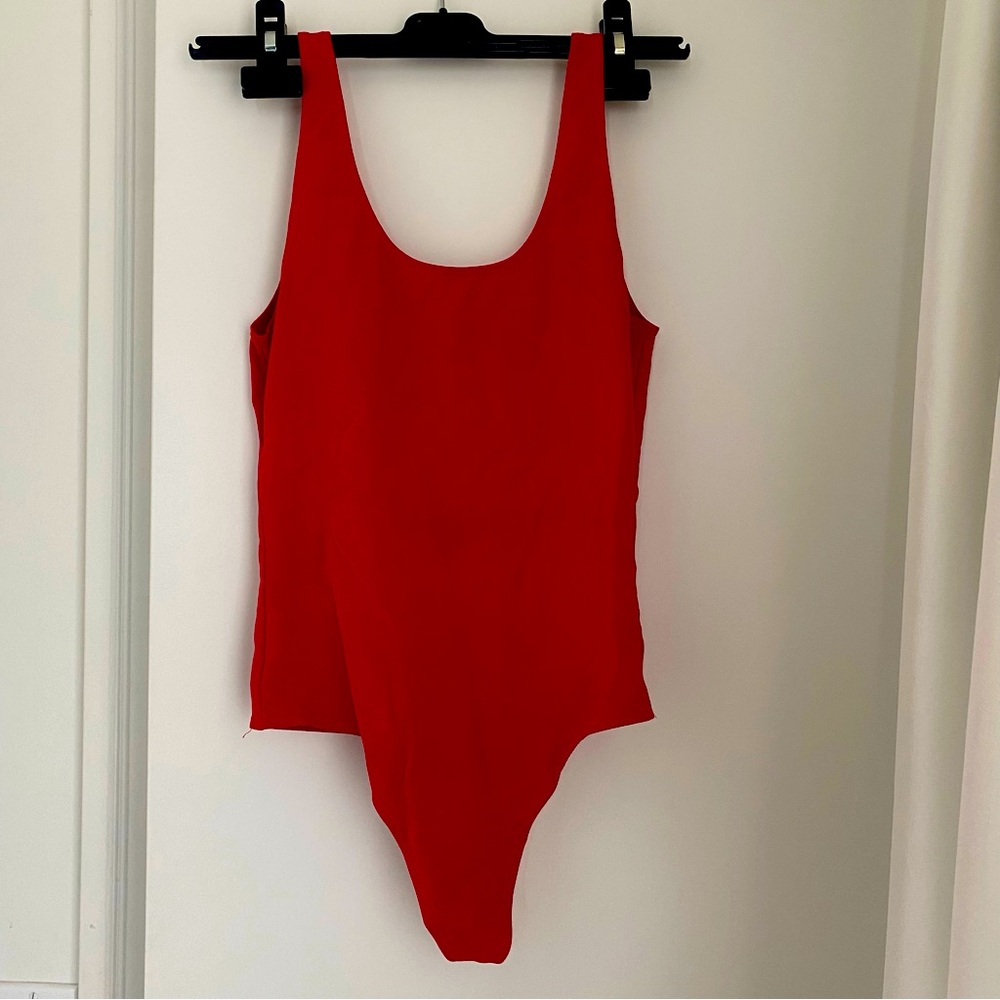 Wilfred Bold Red Lycra Bodysuit
